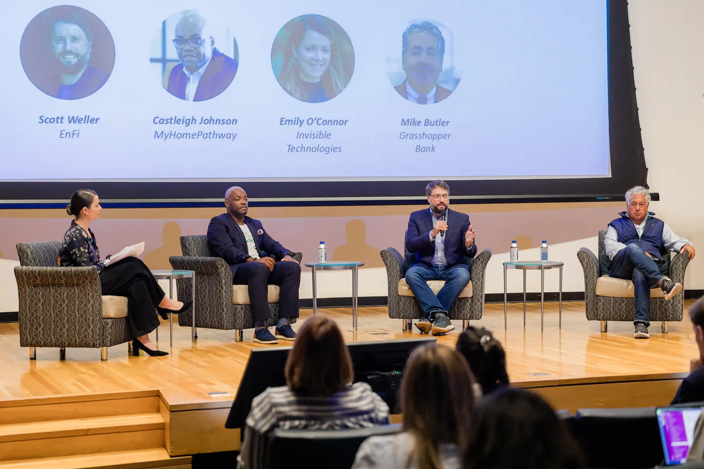 Castleigh Johnson speaking on a panel at 2025 FinTech Week on fintech compliance and bank partnerships